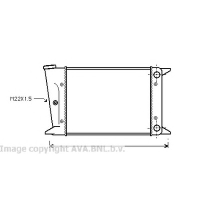 Фото Радиатор, охлаждение двигателя AVA QUALITY COOLING VW2044