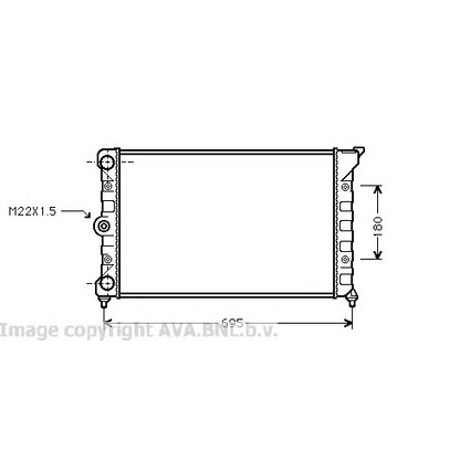 Zdjęcie Chłodnica, układ chłodzenia silnika AVA QUALITY COOLING VW2078