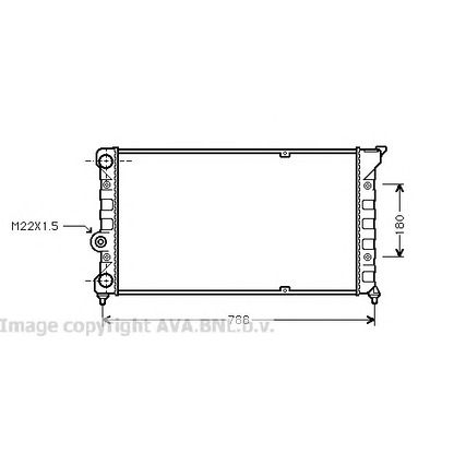 Фото Радиатор, охлаждение двигателя AVA QUALITY COOLING VW2079