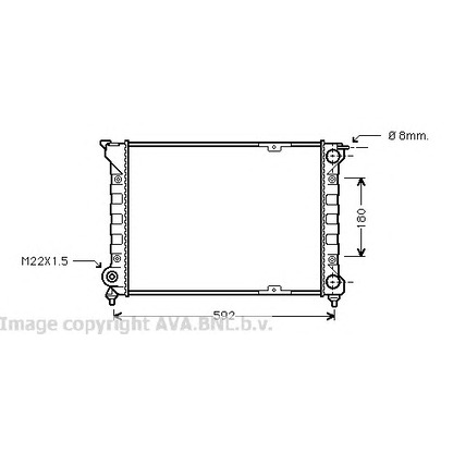 Фото Радиатор, охлаждение двигателя AVA QUALITY COOLING VW2085