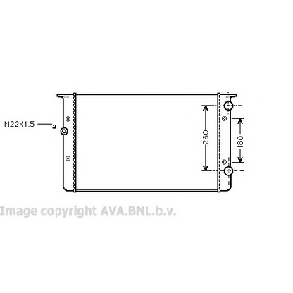 Фото Радиатор, охлаждение двигателя AVA QUALITY COOLING VW2104