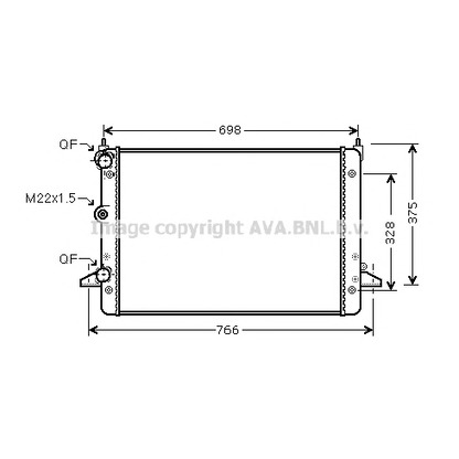 Фото Радиатор, охлаждение двигателя AVA QUALITY COOLING VW2184