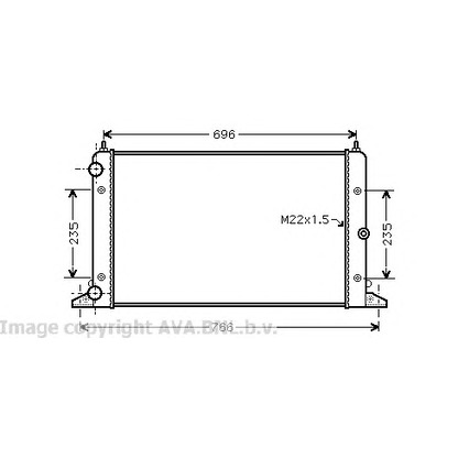 Photo Radiateur, refroidissement du moteur AVA QUALITY COOLING VW2247