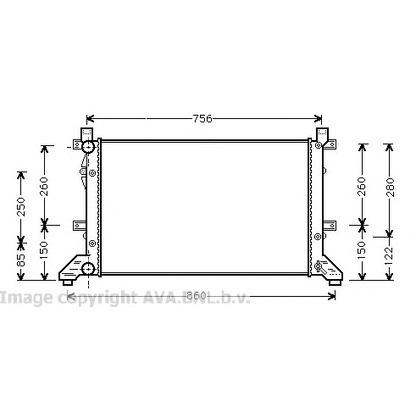 Photo Radiator, engine cooling AVA QUALITY COOLING VW2250