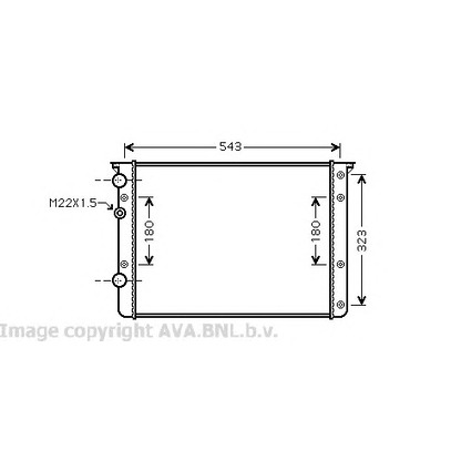 Фото Радиатор, охлаждение двигателя AVA QUALITY COOLING VW2260