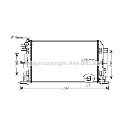 Фото Радиатор, охлаждение двигателя AVA QUALITY COOLING VW2282