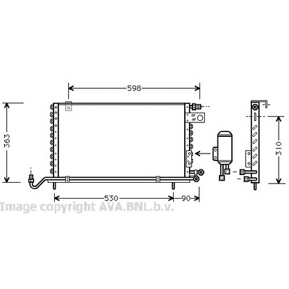 Photo Condenser, air conditioning AVA QUALITY COOLING VW5118