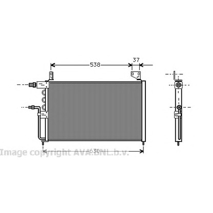 Photo Condenser, air conditioning AVA QUALITY COOLING VW5138