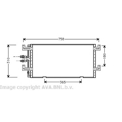 Photo Condenser, air conditioning AVA QUALITY COOLING VW5145