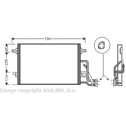 Photo Condenser, air conditioning AVA QUALITY COOLING VW5190