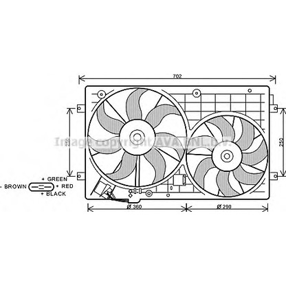 Foto Ventilador, refrigeración del motor AVA QUALITY COOLING VW7528