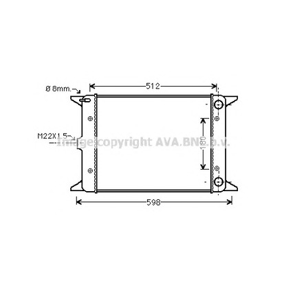 Photo Radiator, engine cooling AVA QUALITY COOLING VWA2005