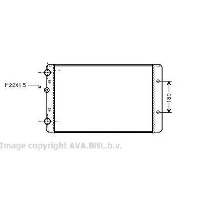 Zdjęcie Chłodnica, układ chłodzenia silnika AVA QUALITY COOLING VWA2027