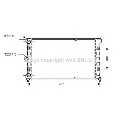 Foto Kühler, Motorkühlung AVA QUALITY COOLING VWA2037