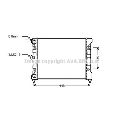 Фото Радиатор, охлаждение двигателя AVA QUALITY COOLING VWA2038