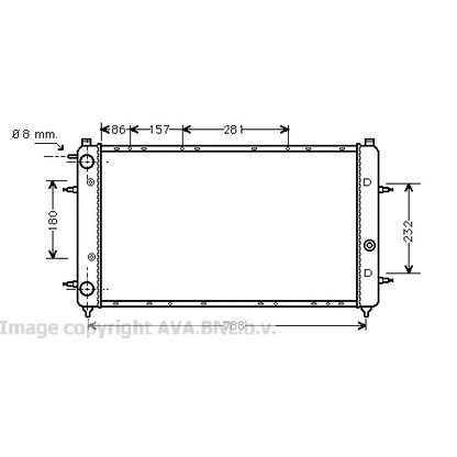 Photo Radiator, engine cooling AVA QUALITY COOLING VWA2114