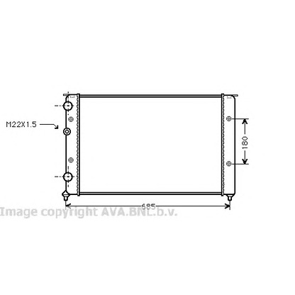 Photo Radiator, engine cooling AVA QUALITY COOLING VWA2124