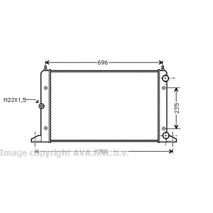 Photo Radiator, engine cooling AVA QUALITY COOLING VWA2134