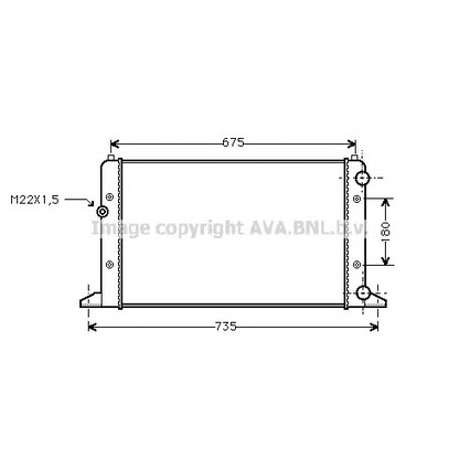 Foto Radiatore, Raffreddamento motore AVA QUALITY COOLING VWA2160