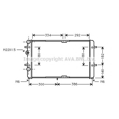 Foto Radiatore, Raffreddamento motore AVA QUALITY COOLING VWA2180