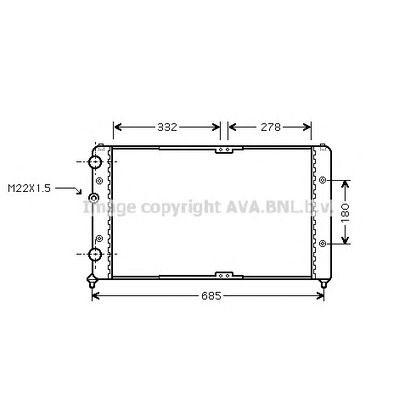 Foto Kühler, Motorkühlung AVA QUALITY COOLING VWA2191