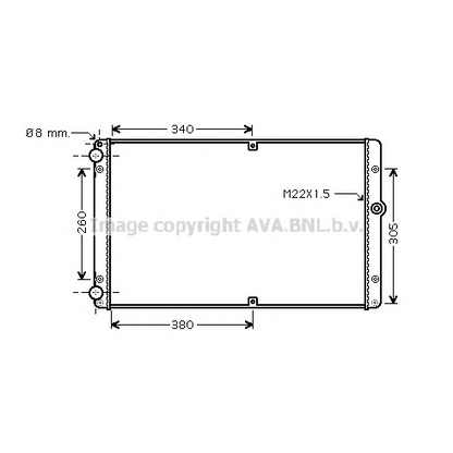 Photo Radiator, engine cooling AVA QUALITY COOLING VWA2245