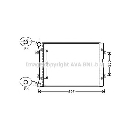 Photo Radiator, engine cooling AVA QUALITY COOLING VWA2283