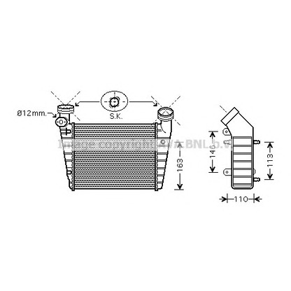 Photo Intercooler, charger AVA QUALITY COOLING VWA4216