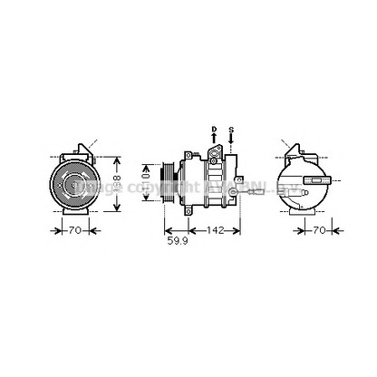 Photo Compressor, air conditioning AVA QUALITY COOLING VWAK298