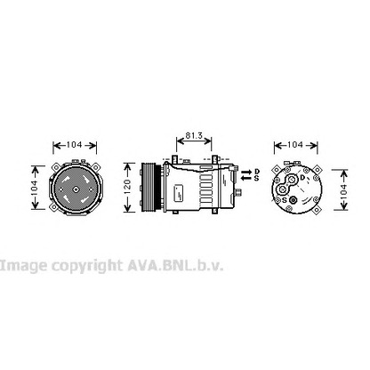 Photo Compressor, air conditioning AVA QUALITY COOLING VWK049