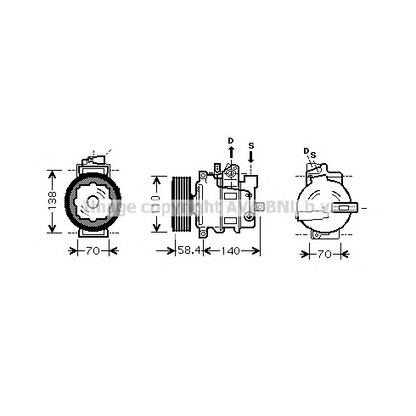 Photo Compressor, air conditioning AVA QUALITY COOLING VWK265