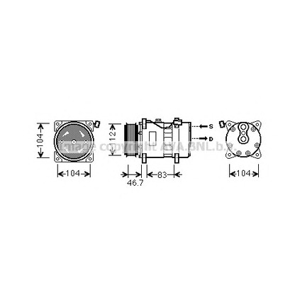 Фото Компрессор, кондиционер AVA QUALITY COOLING VWK288