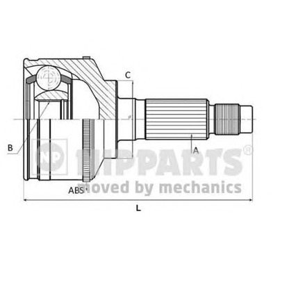 Foto Gelenksatz, Antriebswelle NIPPARTS J2820510