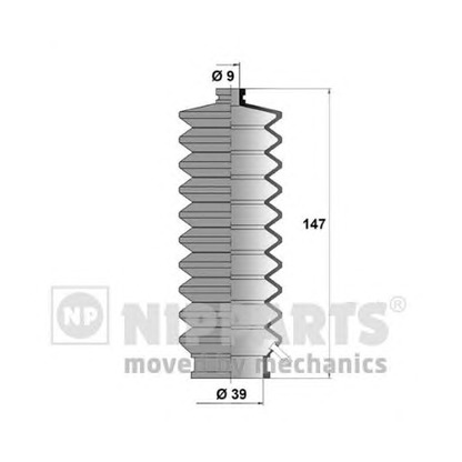 Photo Jeu de joints-soufflets, direction NIPPARTS J2844000