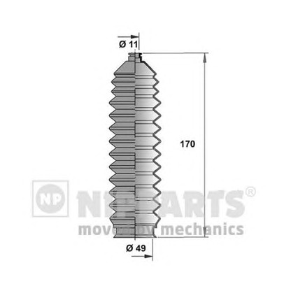 Photo Bellow Set, steering NIPPARTS J2846001