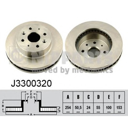 Photo Disque de frein NIPPARTS J3300320