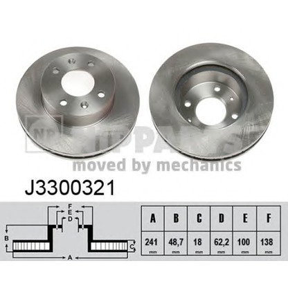 Zdjęcie Tarcza hamulcowa NIPPARTS J3300321