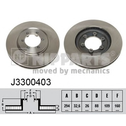 Zdjęcie Tarcza hamulcowa NIPPARTS J3300403