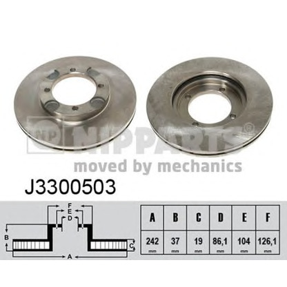 Photo Disque de frein NIPPARTS J3300503