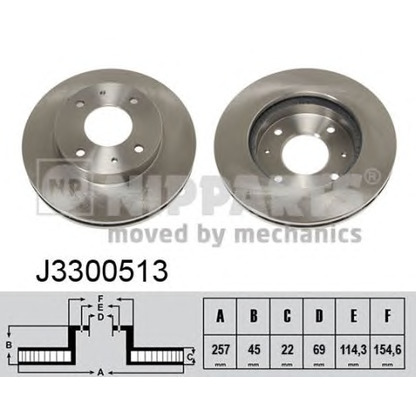 Photo Disque de frein NIPPARTS J3300513