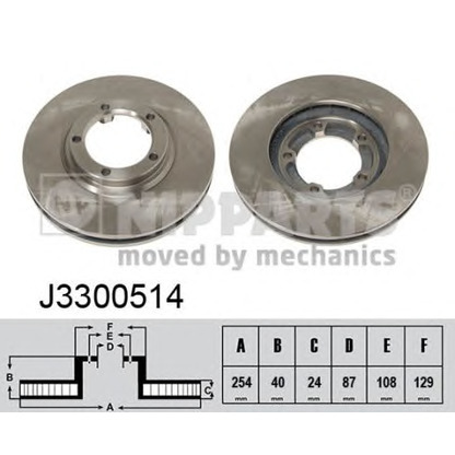 Zdjęcie Tarcza hamulcowa NIPPARTS J3300514