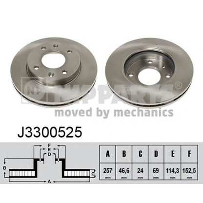 Photo Disque de frein NIPPARTS J3300525
