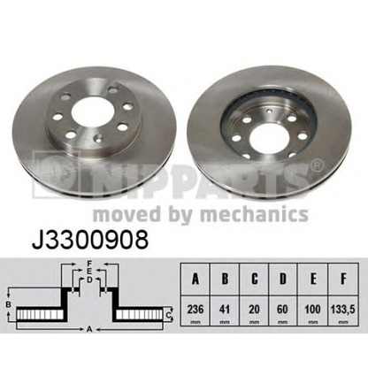 Photo Disque de frein NIPPARTS J3300908
