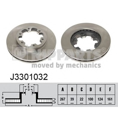 Zdjęcie Tarcza hamulcowa NIPPARTS J3301032