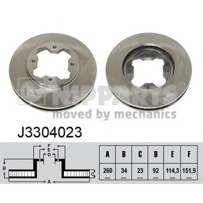 Фото Тормозной диск NIPPARTS J3304023