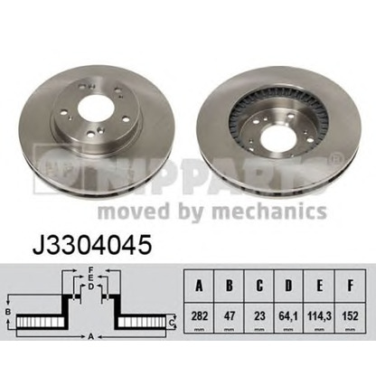 Photo Brake Disc NIPPARTS J3304045