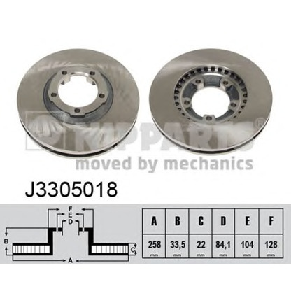 Фото Тормозной диск NIPPARTS J3305018