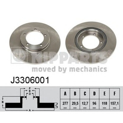Photo Disque de frein NIPPARTS J3306001