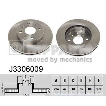 Photo Brake Disc NIPPARTS J3306009