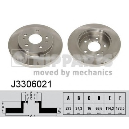 Photo Brake Disc NIPPARTS J3306021